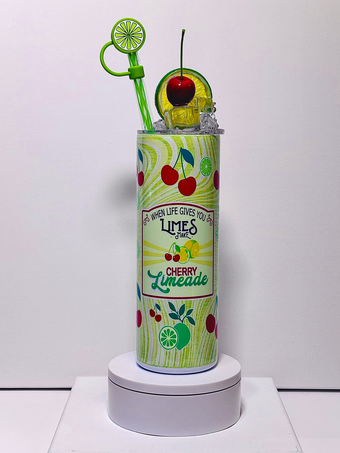 Exquisite Cherry Limeade 20oz Double Wall Tumbler